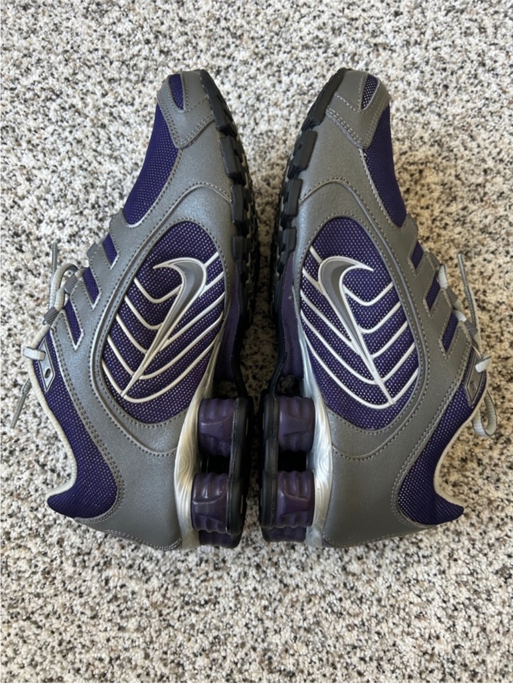 Nike Shox Classic II Vintage Y2K Purple & Metallic Silver Sneakers 8.5